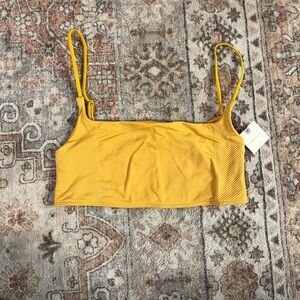 NWT Anthropologie The LyreBird Skin Square-Neck Seamless Bralette S/M - Honey
